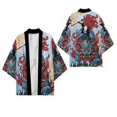 Oversize 3XL 4XL 5XL Japanese Kimono Cardigan Traditional Men's Samurai Cosplay Costume Chinese Style Print Dragon Yukata Haori