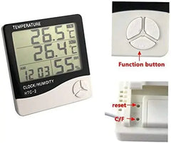 LCD Digital Temperature Humidity Meter HTC-2/HTC-1 Home Indoor Outdoor Hygrometer Thermometer Weather Station with Clock