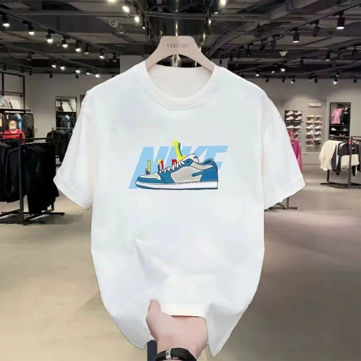 Summer 2026 Hot Men's Short Sleeve T-shirt Round Neck Black Youth Loose Fashion Top