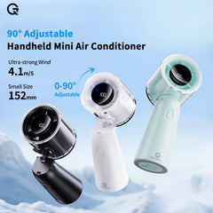 Handheld Turbo Fan 90° Adjustable with Digital Display 100-level Free Control High Speed Outdoor Fan Rechargeable 3000mAh