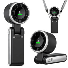 Portable Handheld Turbo Fan, 5 Gear Wind, Battery Operated, Up To 13 Working Hours Rechargeable Fan, 3 IN 1 Hand Fans With