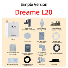Compatible with Roborock Q revo Max QV35 Q revo Edge Robot Vacuum Water Change Kit Auto Water Refill and Drain water hookup kit