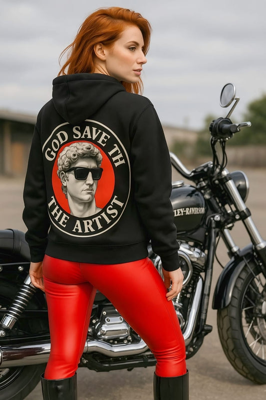 Unisex Black Hoodie with Embroidery, Cozy Fashion, Stylish Layer, Gift for Him/Her, Perfect for Casual Outings - planetplanasspace